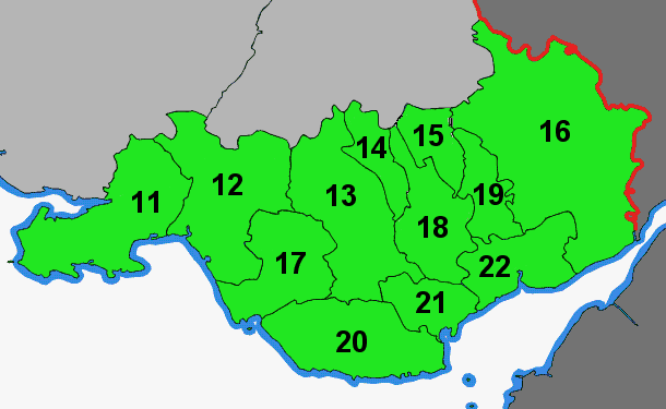 Map o Dde Cymru / Map of South Wales